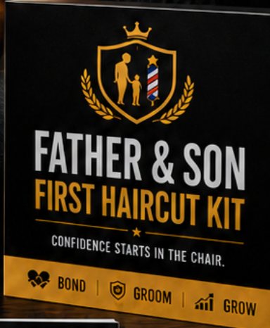 Father and Son First Haircut Kit box from Diversion Center
