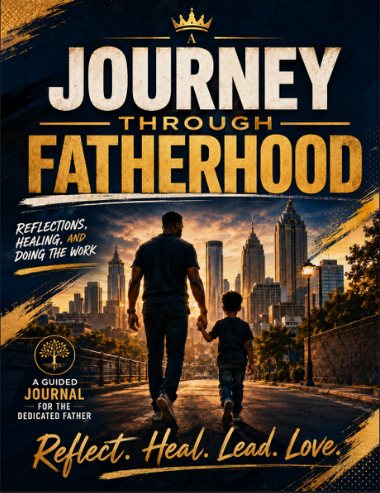 A Journey Through Fatherhood guided journal cover